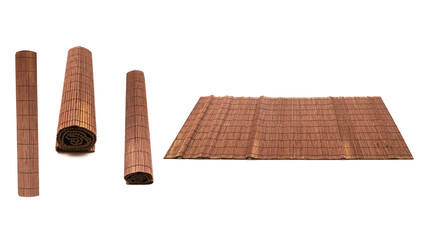 Mat for sushi isolated on white background