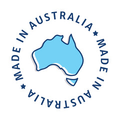 Made in autralia badge icon. An icon symbolizing products made in Australia, representing authenticity and pride in Australian manufacturing.