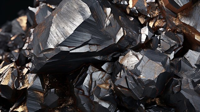 Sharp macro close-up image of zinc and lead blend ore nugget suitable for illustrating treasure value concepts