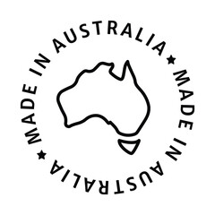 Made in autralia badge icon. An icon symbolizing products made in Australia, representing authenticity and pride in Australian manufacturing.