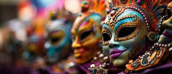 Fototapeta premium African American carnival masks