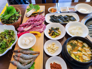 Korea bbq food korean beef plate
