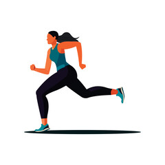 Fototapeta na wymiar woman running