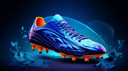 3d Vector Soccer Boots with FootBall ball, Sport and Game competition concept Eps 10 Vector