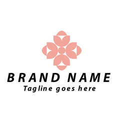 floral vector logo design, for boutique shop, fashion store, cosmetics shop, beauty, minimal logo