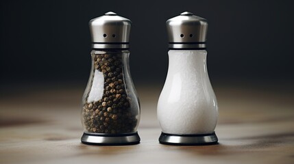 salt and pepper shakers on table