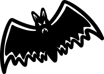 Hand drawn vector drawing of vampire bats. Black and white, contour,silhouette,cartoon style, doodle, cute,silly. Animal,horror,spooky,creepy,scary,Halloween,October,symbol,sign,wimpngs,fangs,monster.