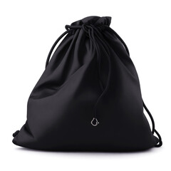 A realistic black backpack isolated on a transparent or white background, Generative Ai