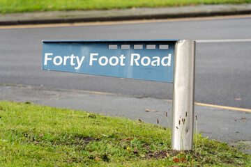 Forty Foot Road in industrial Middlesbrough, UK, thought to be named so as its width allowed 20...