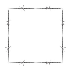 barbed wire mesh frame vector