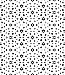 Black and white seamless abstract pattern. Background and backdrop. Grayscale ornamental design. Mosaic ornaments. Vector graphic illustration. EPS10.