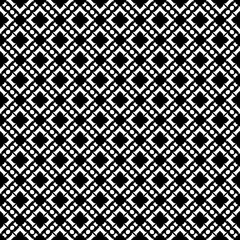 Black and white seamless abstract pattern. Background and backdrop. Grayscale ornamental design. Mosaic ornaments. Vector graphic illustration. EPS10.