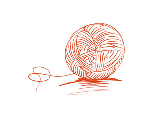 ball of yarn vector