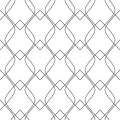 Vector seamless texture. Modern geometric background. A mesh of fine threads. - 674822328