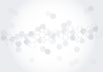 background for health, science, education. hexagons background