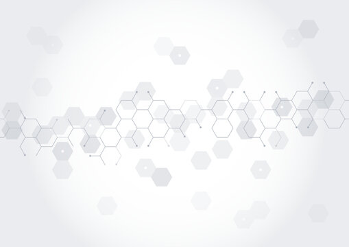background for health, science, education. hexagons background