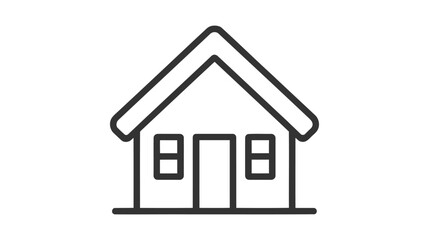 Minimal home icon - web homepage symbol - vector website sign