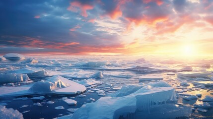 ice winter heaven sea landscape illustration cold sky, nature frozen, cloud blue ice winter heaven sea landscape
