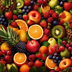 Naklejka na ściany i meble fruits background
