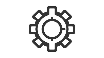 Gear icon template color editable. Gear symbol vector sign isolated on white background