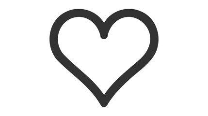 Heart Icon Vector. Perfect Love symbol. Valentine's Day sign, emblem isolated on white background