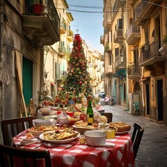 naples in a christam atmosphere with a lot of typical 