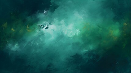 Close up of a Paint Texture in dark green Colors. Artistic Background of Brushstrokes