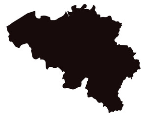 Naklejka premium High detailed vector map - Belgium