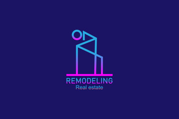 Luxury Building, home, real estate, logo design 