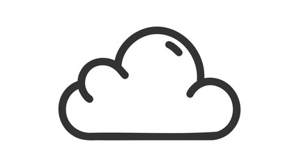 Cloud icon vector. Line sky symbol. Trendy flat weather outline ui sign design.