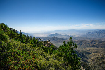 Fototapeta na wymiar Scenic views of Santa Rosa mountains near Toro Peak in Southern California.