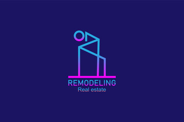 Luxury Building, home, real estate, logo design 