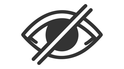 Show password icon, eye symbol. Vector vision hide from watch icon. Secret view web design element