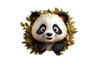 Fototapeta premium Cuddly 3D Panda Charm