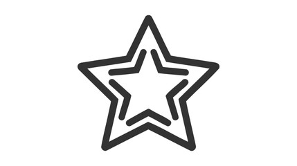Obraz premium Star vector icon isolated on white background