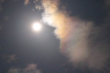 Obraz premium 中秋の名月 月空 月のある景色