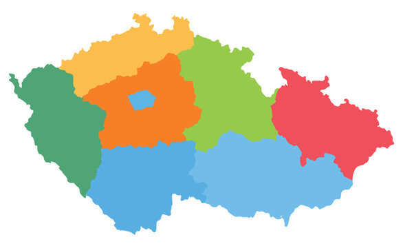 Czech republic political map vector. Perfect for business concepts, education, backgrounds, backdrop and wallpapers.