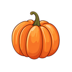 Obraz premium Simplified flat art vector illustration of a pumpkin