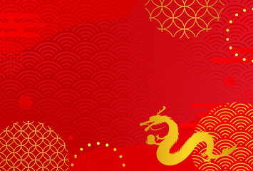 2024年 new year 年賀状 お正月 新年 春節 背景