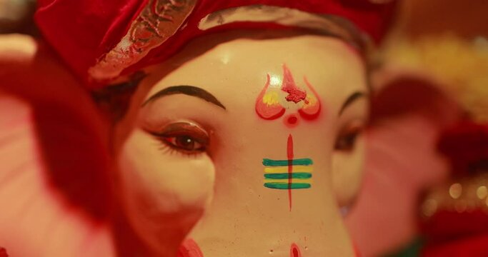 Decoration of Goddess Gauri puja and Lord Ganesha Chaturthi