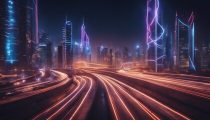 Obraz premium traffic at night