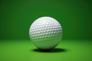 A white golf ball resting on a smooth green surface. Perfect for sports and recreation-related projects.