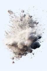A black and white photo capturing a cloud of smoke. This image can be used to depict mystery, pollution, fire, or dramatic effect in various creative projects.