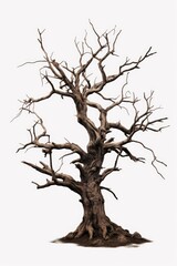 A picture of a dead tree with no leaves on it. Can be used to depict the concept of lifelessness or the changing seasons.