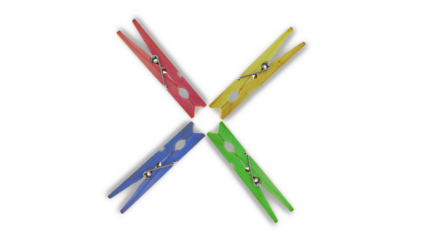 Wäscheklammern in Farbe