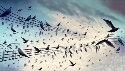 Fototapeta premium music notes background