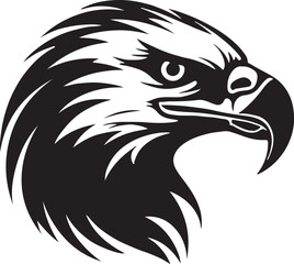 Eagle silhouette black and white logo template animal tattoo symbol and sign 