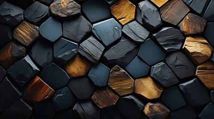 Shiny hexagonal background
