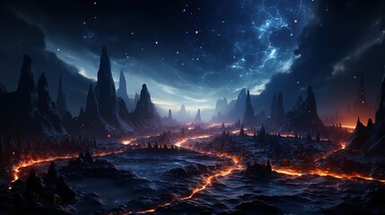 Black hole over star field in outer space, abstract art : Wallpaper and background