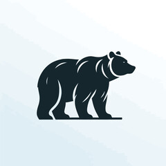 bear silhouette logo vector animals illustration,Bear icon modern symbol for graphic and web design